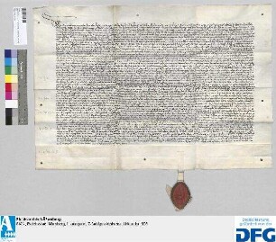 Heinrich, Abt von St. Egidien in Nürnberg, stellt ein Vidimus aus von dem Derogationsprivileg des Kaisers Sigismund vom 31. Mai 1433 (mit Insert v. 18. November 1414 und 19. (?) Januar 1414).