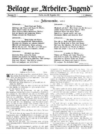 Der Dieb : (Schluß) ; [Beilage zur "Arbeiter-Jugend"]