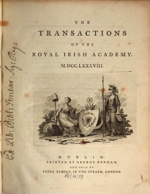 The Transactions of the Royal Irish Academy. 2. 1788