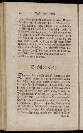 Sechster Satz.