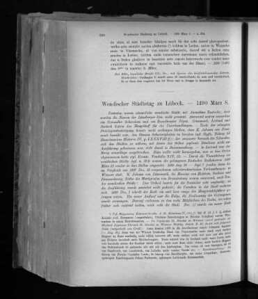 Wendischer Städtetag zu Lübeck. - 1490 März 8.