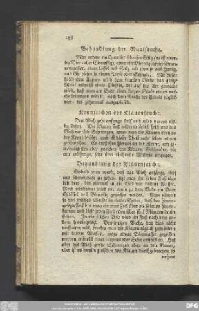 Behandlung der Klauenseuche.