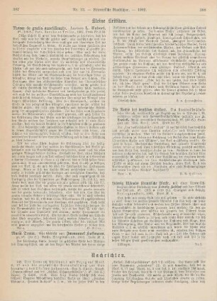 387-388 Kleine Kritiken