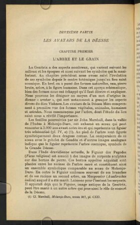Deuxième Partie. Les avatars de la Déesse