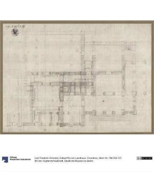 Entwurf für ein Landhaus. Grundriss