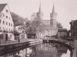 Stargard, Mühlentor : Stargard (Stargard/Polen). Mühlentor (Zweitürmige Brücke, Backstein)