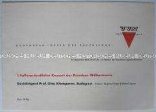 Programm des 1. Außerordentlichen Konzertes der Dresdener Philharmonie anlässlich des Gedenktages für die Opfer des Faschismus
