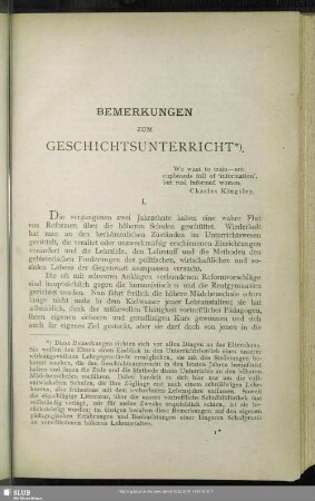 Bemerkungen zum Geschichtsunterricht