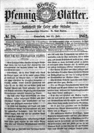 No. 28, Sonnabend, den 12. Juli