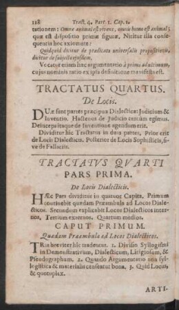 Tractatus Quartus. De Locis