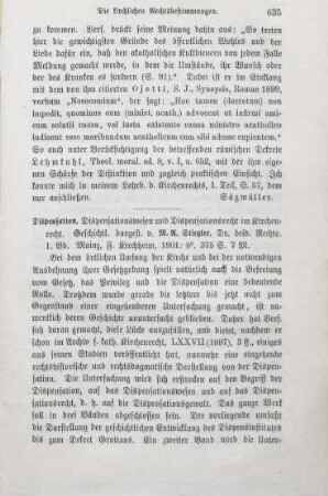 635-637 [Rezension] Stiegler, Maria A., Dispensation