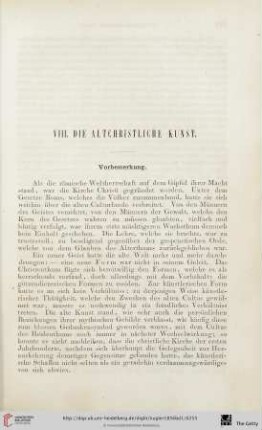 VIII. Die altchristliche Kunst