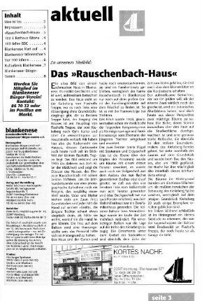 Das "Rauschenbach-Haus" : Zu unserem Titelbild