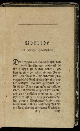 Vorrede des englischen Herausgebers