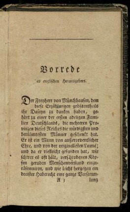 Vorrede des englischen Herausgebers