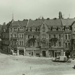 Dresden-Loschwitz, Wohnhäuser, Körnerplatz 13 und 11. Straßenfront