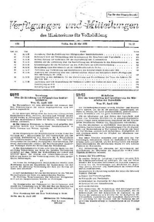 Richtlinien über die Weiterbildung und Qualifizierung der Mitarbeiter der Jugendhilfe : 62/55 vom 27. April 1955
