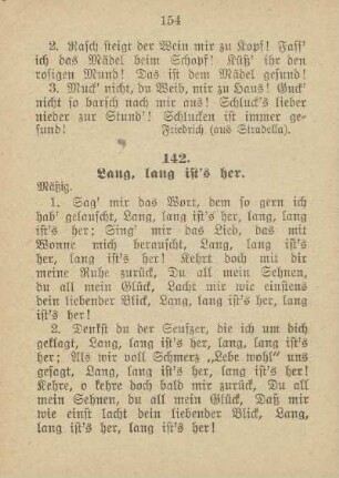 142. Lang, lang ist's her