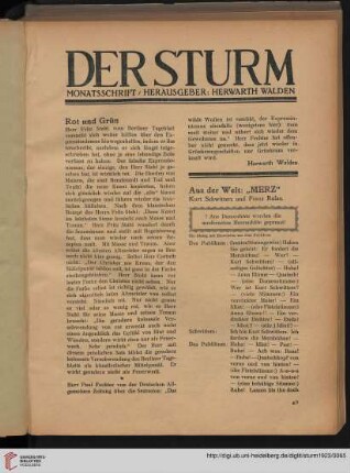 Aus der Welt: "MERZ"