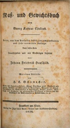 Maß- und Gewichtsbuch