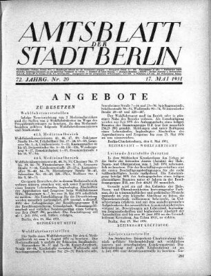 1931,20: Nr. 20, 17. Mai 1931
