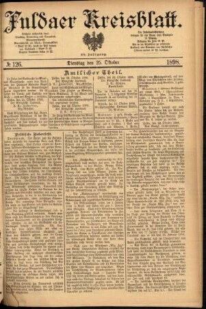 Ausgabe vom Dienstag, den 25. Oktober 1898.