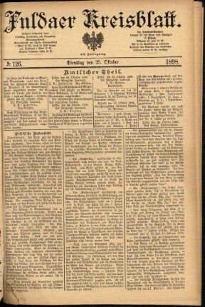 Ausgabe vom Dienstag, den 25. Oktober 1898.