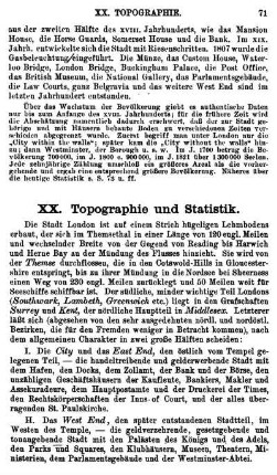 XX. Topographie und Statistik