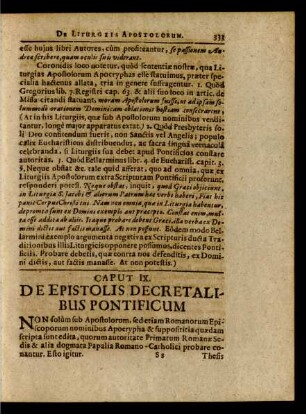 Caput IX. De Epistolis Decretalibus Pontificum.