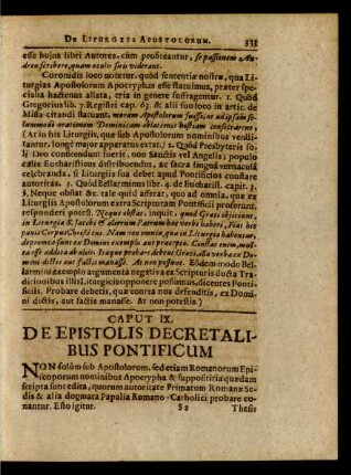 Caput IX. De Epistolis Decretalibus Pontificum.