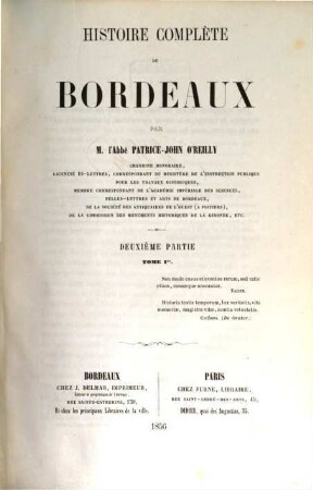 Histoire complète de Bordeaux, 2,1