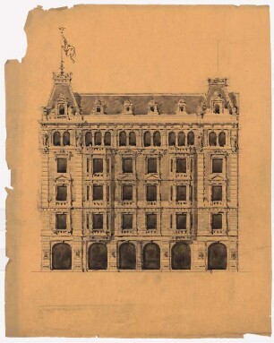 Aquarium Unter den Linden, Berlin-Mitte: 4. Entwurf: Aufriss