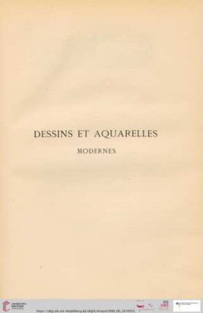 Dessins & Aquarelles modernes (Nr. 56 - 88)