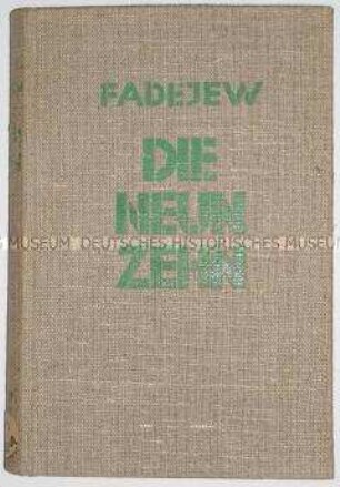 Erstausgabe eines Romans von A. Fadejew in deutscher Übersetzung