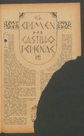 El crimen del castillo Perignac - [Pérdida de texto] : Ilustración de Luciani