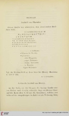 13: Archaische Inschrift aus Böotien