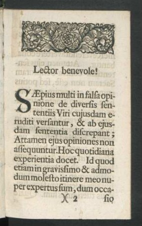 Lector benevole!
