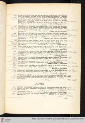 Möbel (Nr. 1066-1265)