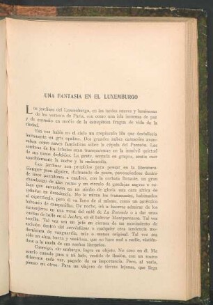 Una fantasía en el Luxemburgo