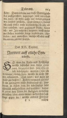 Das XII. Capittel.