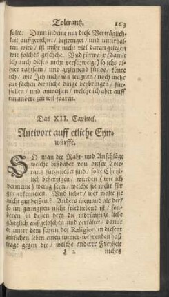 Das XII. Capittel.
