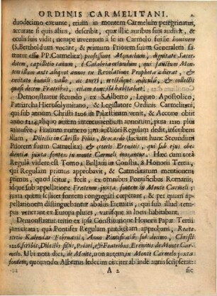 Vera origo et continuata physice nec umquam interrupta successio sacri ordinis Carmelitani : historice demonstrata