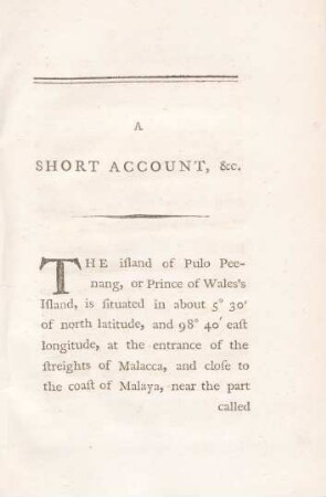 A short account, &c.