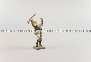 Massefigur: Verwunderter Soldat, rückwärts fallend