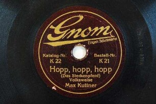 Hopp, hopp, hopp (Das Steckenpferd) : Volksweise