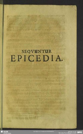 Sequuntur Epicedia