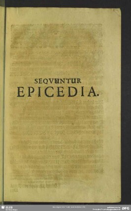 Sequuntur Epicedia
