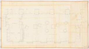 Reichsluftfahrtministerium, Berlin: Eingangshalle Q1L, Warteraum: Grundriss [1:20]