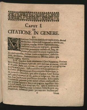Caput I. De Citatione In Genere.