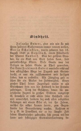 Kindheit.